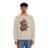 Chibi Mayan Jaguar Warrior Cartoon Style Unisex Sweatshirt