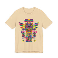 Psychedelic Mesoamerican Totem Mask Unisex T-Shirt