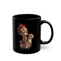 Chibi Inca Empress on Llama Black Mug