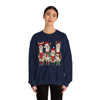 Inca Christmas Llama Family from the Andes Unisex Sweatshirt