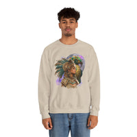 Aztec Quetzalcoatl Priestess Under Moon Unisex Sweatshirt