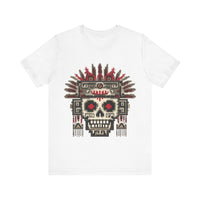 Pixel Art Aztec Skull Totem Unisex T-Shirt