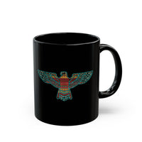 Aztec Free Bird Illustration Black Mug