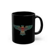 Aztec Free Bird Illustration Black Mug