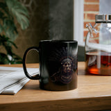 Tribal Feather Headdress Warrior Black Mug