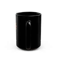 Chibi Aztec Warrior Cartoon Style Black Mug