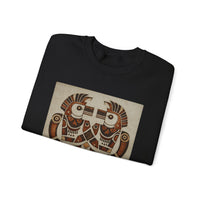 Twin Tribal Harmony Glyph Symmetrical Design Unisex Sweatshirt