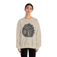 Vintage Native American Headdress Graphic Unisex Sweatshirt
