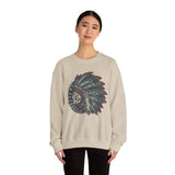Vintage Native American Headdress Graphic Unisex Sweatshirt