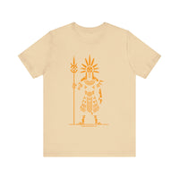 Sun Staff Shaman Tribal Symbol Gold Line Unisex T-Shirt