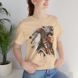 Aztec Jaguar Warrior Woman Watercolor Unisex T-Shirt