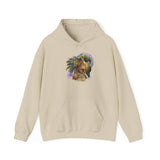 Aztec Quetzalcoatl Priestess Under Moon Unisex Hoodie