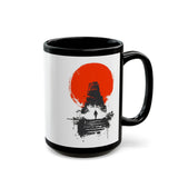 Tikal Mayan Temple Minimalist Art Black Mug