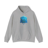 Tlaloc Rain God Blue Mask Glyph Style Unisex Hoodie