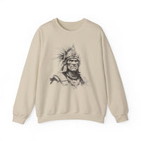 Inca Warrior Line Art Tribal Design Unisex Sweatshirt