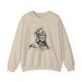 Inca Warrior Line Art Tribal Design Unisex Sweatshirt