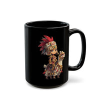 Chibi Inca Empress on Llama Black Mug