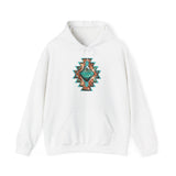 Turquoise Western Aztec Gem Illustration Unisex Hoodie