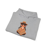 Cartoon Girl in Traditional Poncho Peru Unisex Hoodie