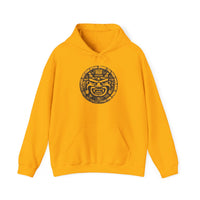 Mayan Jaguar Deity Woodcut Style Unisex Hoodie