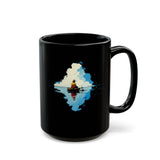 Lake Titicaca Minimalist Landscape Black Mug