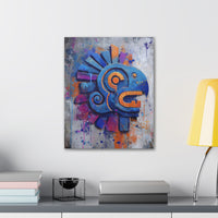 Graffiti Aztec Feathered Serpent Street Art Canvas