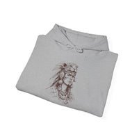 Aztec Warrior Woman Jaguar Spirit Sketch Unisex Hoodie