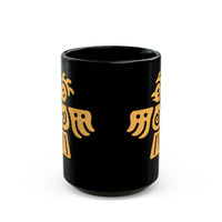 Aztec Eagle Warrior Symbol Illustration Black Mug