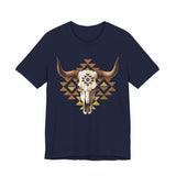 Tribal Bull Skull Earth Symbol Illustration Unisex T-Shirt