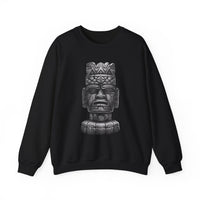 Mesoamerican Monolith Head Unisex Sweatshirt