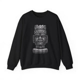Mesoamerican Monolith Head Unisex Sweatshirt