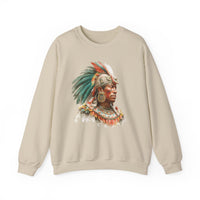 Maya Elder Warrior Watercolor Portrait Unisex Sweatshirt