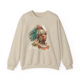 Maya Elder Warrior Watercolor Portrait Unisex Sweatshirt