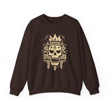 Ah Puch Skull Crown Mayan Glyph Style Unisex Sweatshirt