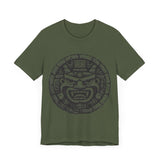 Mayan Jaguar Deity Woodcut Style Unisex T-Shirt
