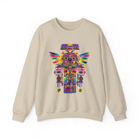 Psychedelic Mesoamerican Totem Mask Unisex Sweatshirt