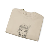 Brave Inca Girl Ink Warrior Portrait Unisex Sweatshirt