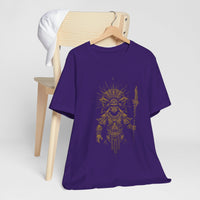 Warrior Shaman Tribal Glyph Gold Line Unisex T-Shirt