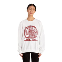 Pre-Hispanic Warrior Symbol Red Glyph Unisex Sweatshirt