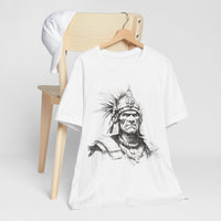 Inca Warrior Line Art Tribal Design Unisex T-Shirt