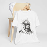 Inca Warrior Line Art Tribal Design Unisex T-Shirt