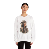 Inca Warrior Woman with Feathered Headdress Watercolor Unisex Sweatshirt