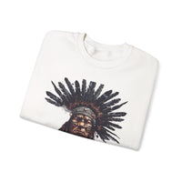Tribal Feather Headdress Warrior Unisex Sweatshirt