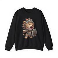 Fierce Chibi Jaguar Warrior Mayan Style Unisex Sweatshirt