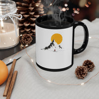 Sacred Inca Mountain Minimalist Black Mug