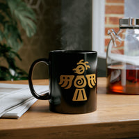 Aztec Eagle Warrior Symbol Illustration Black Mug