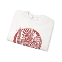 Pre-Hispanic Warrior Symbol Red Glyph Unisex Sweatshirt