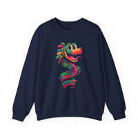 Cartoon Quetzalcoatl Cyber Serpent Unisex Sweatshirt