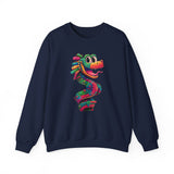Cartoon Quetzalcoatl Cyber Serpent Unisex Sweatshirt