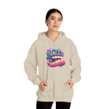 Chunky Neon Mayan Skull Graffiti Style Unisex Hoodie